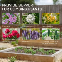 Outsunny Set of Four Spiral Anchor Garden Trellis Panels(m-4)