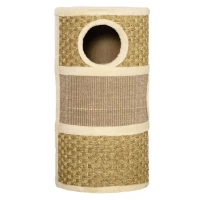 PawHut kattenkrabpaal Kattenton voor katten 3 niveaus Krabpaal klimboom Kattenmeubel met sisal pluche 37,5 x 37,5 x 70 cm(m-13)