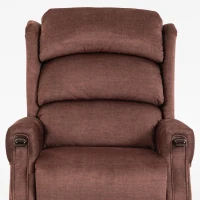 HOMCOM Power Lift Recliner with Vibration Massage and Heat, Lift Chair for Tall with Wood Grip, Pocket Spring, Brown(m-10)
