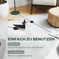 HOMCOM Vloerlamp, Ronde Kap, Voetenschakelaar, Lange Kabel, Elegante Uiterlijk, Staal, Groen(m-6)