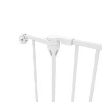 PawHut Barrière pour chien en acier à 3 panneaux pliante double verrouillage et porte intégrée pour porte et escalier blanc(m-11)