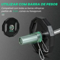 SPORTNOW Conjunto de 2 Discos de Pesos de 5 kg com Orifício de 50 mm para Treino de Força Ø24x3,5 cm Preto(m-5)