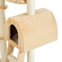 PawHut Cat Tree for Indoor Cats Kitten Activity Centre Scratch Scratching Scratcher Climber Post Rest Bed Toy 100cm(m-9)