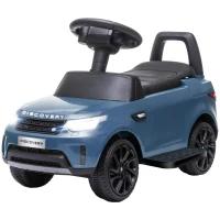 AIYAPLAY Elektro Kinderauto 6V, Land Rover, Fahr-/Schiebemodus, Scheinwerfer, Musik, Hellblau(m-11)