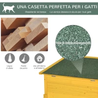 PawHut Cuccia Casetta per Animali Domestici in Legno di Abete 70 x 51.5 x 60cm(m-7)
