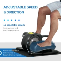 SPORTNOW Under Desk Electric Elliptical Machine for Home, Sit Down Pedal Exerciser for Seniors with 12 Programs, LCD Monitor, Compact with Remote Control & Non-Slip Pad(m-4)