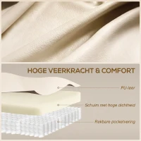 HOMCOM Massagestoel met schommel-, lig- & warmtefunctie, 3 Modi, draaibaar, crèmewit(m-6)
