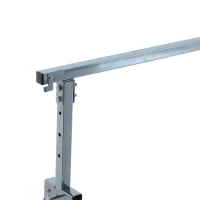HOMCOM Lot de 2 tréteaux pliables télescopiques hauteur réglable 80-130 cm noir(m-8)