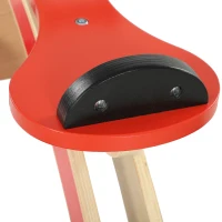 AIYAPLAY Kinder loopauto van hout met EVA-wielen en hoge rugleuning, voor 2-3 jaar, rood(m-12)