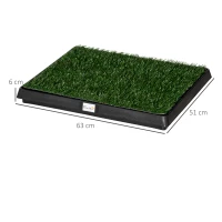 PawHut Indoor Pet Dog Toilet Mat Potty Tray Training Grass Restroom with Tray and Loo Pad(m-3)