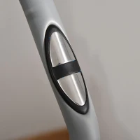 HOMCOM Vélo d'appartement magnetique pliable vélo de fitness vélo d'intérieurgrand confort dossier selle réglable poignées écran LCD multifonction support tablette acier blanc gris(m-9)