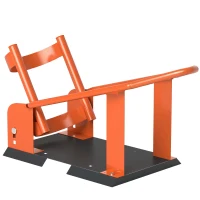 HOMCOM Motorstandaard voor 38,1-53,34 cm, 381-533,4 mm voorwiel, verstelbare wielklem 816,5 kg draagvermogen Oranje(m-1)