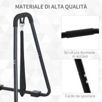 HOMCOM Barre per Dip con Passanti e Maniglie Imbottite, 90x81x92.5 cm, Nero(m-5)