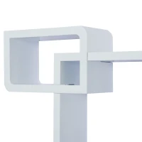 HOMCOM Wandstelling hangende stelling met 3 vakken kubus stelling opbergruimte MDF 2 kleuren(m-6)