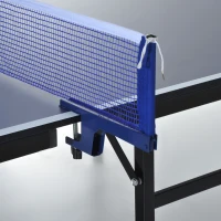 HOMCOM Tavolo da Ping Pong Pieghevole per Interni in MDF e Acciaio, 152.5 x 274 x 76 cm, Blu e Viola(m-9)