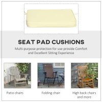 Outsunny Set of 6 Pcs Chair Cushion, 42Lx42Wx5T cm-Cream White(m-6)