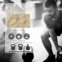 HOMCOM Kettlebell 8kg per Sport e Fitness con Base Piatta e Impugnatura, Kettlebell Pesi per Allenamento Home Gym Casa e Palestra, 22x17x24 cm, Nero(m-6)