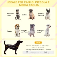 PawHut Casetta per Cani in Legno con Design Rialzato, Tenda Protettiva e 2 Finestre, 109x79x72 cm(m-4)