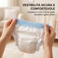 PawHut Pannolini per Cani Femmina, 48 pezzi, Taglia M con Fascia Elastica Regolabile, 48x35x1 cm, Bianco(m-21)