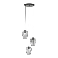 HOMCOM Hanglamp hanglamp moderne geometrische hanglampen kroonluchter zwart(m-10)