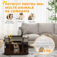 PawHut Țarc pliabil pentru câini cu geantă de depozitare, utilizare interior/exterior, Gri(m-4)