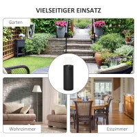 HOMCOM Ethanolkachel bio-ethanolbrander 0.4 L, 1 uur Brandduur 1000W no smoke staal gehard glas zwart 30 x 30 x 94 cm(m-8)