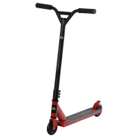 HOMCOM Street Stunt Scooter Intermediate and Beginner Freestyle Tricks Scooters For 14+ Teens Adult w/ Rear φ10cm Wheel & Brake - Red(m-1)