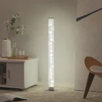 HOMCOM RGB Floor Lamp, Dimmable Corner Lamp with Remote Control & 16 Colours Effects, LED Modern Mood Lighting for Living Room Bedroom Gaming Room, Max Power 5W(m-1)