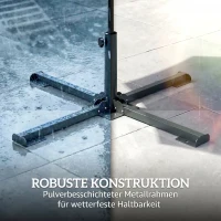 Outsunny Sonnenschirmständer Klappbarer Schirmständer Rohrdurchmesser 38 und 48 mm Kreuzständer für Sonnenschirme, Dunkelgrau(m-6)