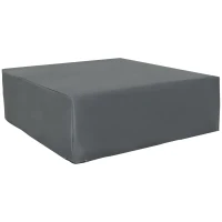 Outsunny 205x192cm Outdoor Garden Rattan Furniture Protective Cover Water UV Resistant Grey(m-10)