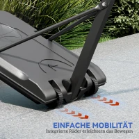 SPORTNOW Basketballkorb, 146-236 cm höhenverstellbar, Basketballständer, rollbar, Stahl, Kunststoff, Schwarz(m-6)