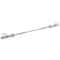 HOMCOM 5cm Weight Lifting Barbell Bar with Anti-slip Hand Grip, Spring Collars, Solid Steel, Olympic Bar for Home Fitness Exercise Gym Equipment(m-1)
