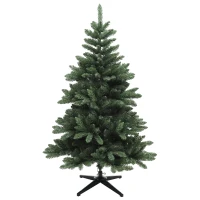 HOMCOM Weihnachtsbaum, Nordmanntanne, naturgetreu, breit & üppig, 150 x Φ100 cm, Grün(m-11)