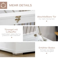 PawHut hondenkooi, huisdierenkooi, hondenhok, hondenbench met tafelblad, wit(m-6)