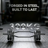 SPORTNOW Olympic Trap Bar, 2" Hex Barbell Bar with 300kg Capacity for Deadlifts, Shrugs, Squats and Farmer Walks(m-4)