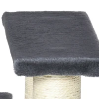 PawHut Dierentrap kattentrap hondentrap trap voor katten honden 4 treden grijs(m-13)