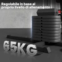 SPORTNOW Stazione Fitness Multifunzione per Allenamento del Corpo, in Acciaio e PU, 225x175x200 cm, Nero(m-14)