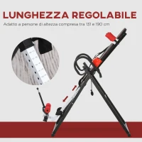 HOMCOM Panca a Inversione con Angolo e Altezza Regolabile e Poggiatesta, in Acciaio e Plastica, 79x114x153 cm, Rosso e Nero(m-5)