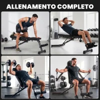 SPORTNOW Panca Regolabile con Bande di Resistenza, Pieghevole Inclinata/Declinata/Piana(m-4)