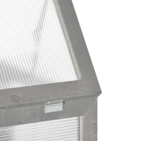 Outsunny Kas, Kweekkas, Transparant, Geschikt voor Buitengebruik, Hout+Polycarbonaat, 58 x 44 x 78cm(m-8)