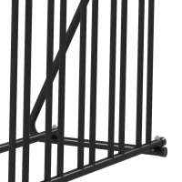 DURHAND Fietsenrek voor 3 fietsen, weerbestendig, extra bevestiging, 114 x 58 x 75 cm, Zwart(m-9)