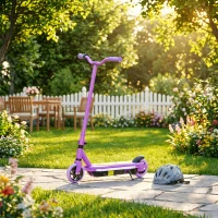 AIYAPLAY Electric Scooter for Kids 6-14 Years, with Colourful Lights, Purple(m-10)
