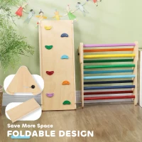 AIYAPLAY Toddler Climbing Frame for Kids, with Ramp, 3-in-1 Wooden Play Triangle Set for 18-48 Months, Multicolour(m-7)