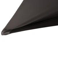 Outsunny Sombrilla 269x138x236 cm Parasol de Jardín con Manivela y Forma Semicircular Tela Poliéster 180 g/m² para Exterior Terraza Patio Piscina Gris(m-9)