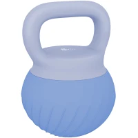 SPORTNOW Kettlebell 8 kg, Haltère avec Poignée Ergonomique Antidérapante, Haltère à Boule, Musculation, Entraînement, Bleu(m-1)