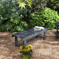 Outsunny 2-Seater Garden Wooden Bench, Grey(m-10)