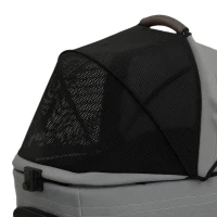 PawHut Dog Stroller, 3 in 1 Foldable Pet Stroller for Small Puppy Cat with Detachable Travel Carrier, Storage Basket, Grey(m-12)