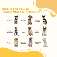 PawHut Cancellino per Cani Pieghevole a 3 Pannelli in Legno e Acciaio, 154x30x80 cm, Bianco(m-3)