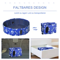 PawHut Hondenbad hondenzwembad hondenbad waterbak opvouwbaar Ø80 x 20 h cm(m-5)