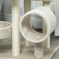 PawHut Cat Tree for Indoor Cats Kitten Pet Scratching Post Perch Activity Centre Scratcher Climb Post Play House Arch(m-9)